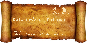 Kolozsvári Melinda névjegykártya