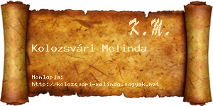 Kolozsvári Melinda névjegykártya
